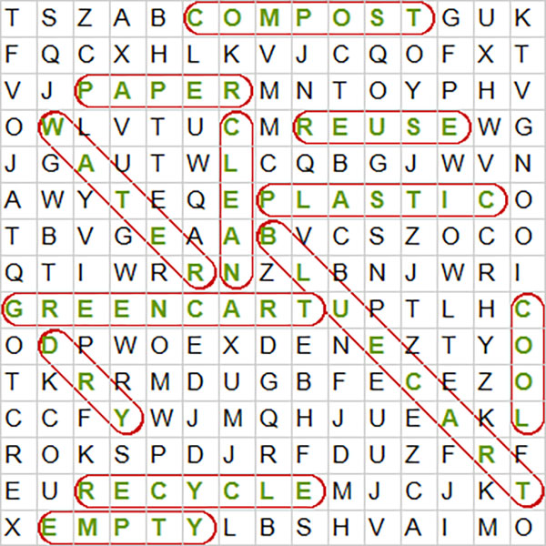 word search paper version