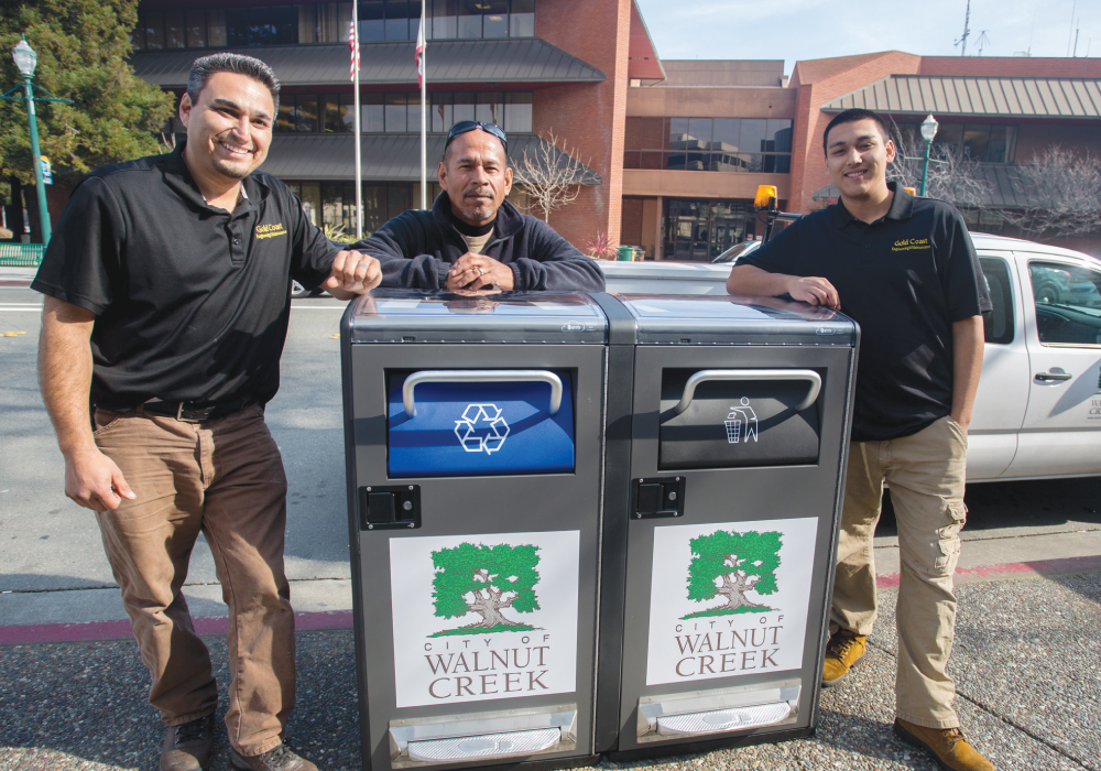 solar trash can image