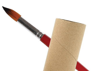brush and toilet paper roll image