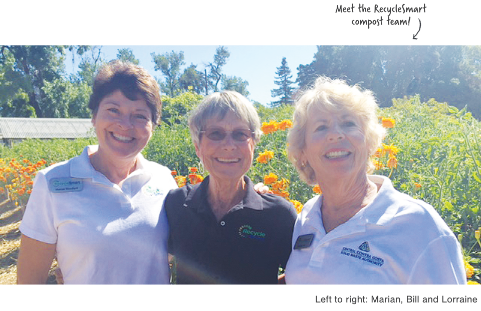 recyclesmart compost team, pictured left to right are  Marian, Billi and Lorraine