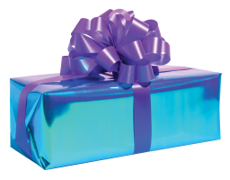 Gift wrap that has glitter, velvet, or other embellishments